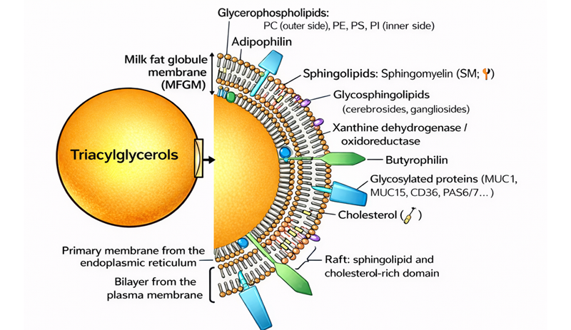 Milk fat in raw milk